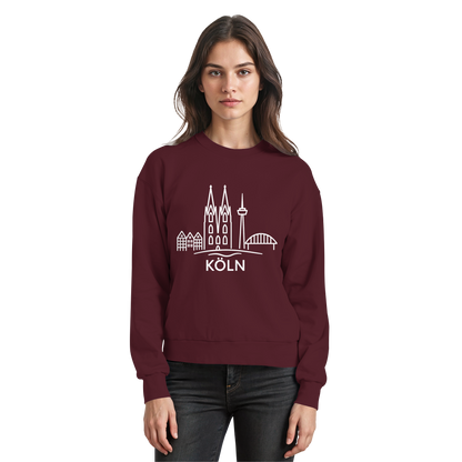 Köln Skyline (großer Druck auf der Brust) - Basic Sweatshirt
