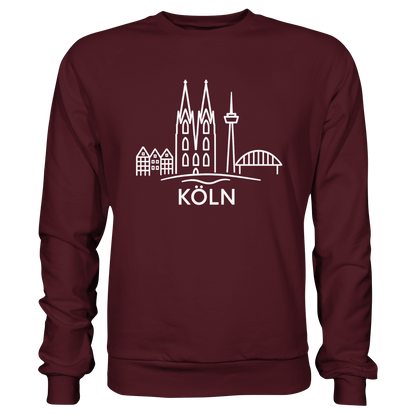 Köln Skyline (großer Druck auf der Brust) - Basic Sweatshirt