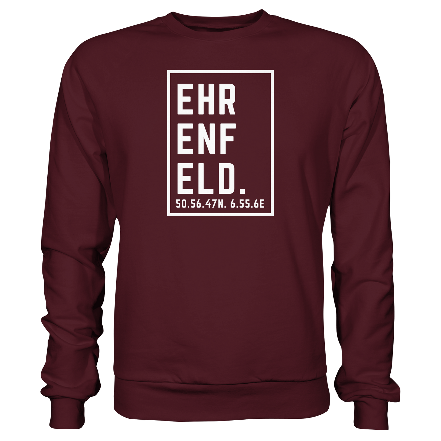 Ehrenfeld Koordinaten (großer Druck auf der Brust) - Basic Sweatshirt