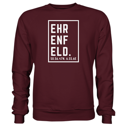 Ehrenfeld Koordinaten (großer Druck auf der Brust) - Basic Sweatshirt