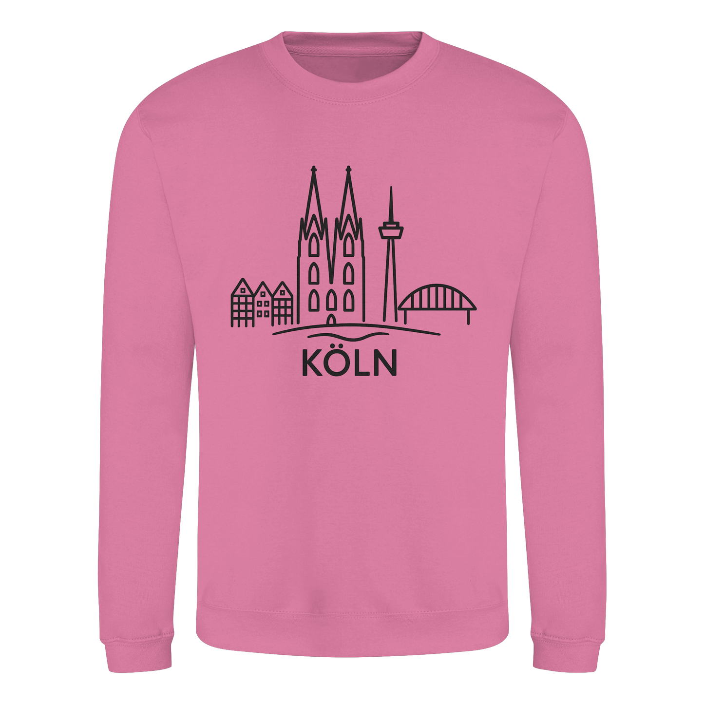 Köln Skyline (großer Druck auf der Brust) - Basic Sweatshirt