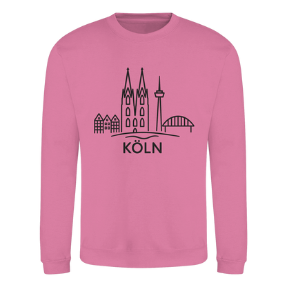 Köln Skyline (großer Druck auf der Brust) - Basic Sweatshirt