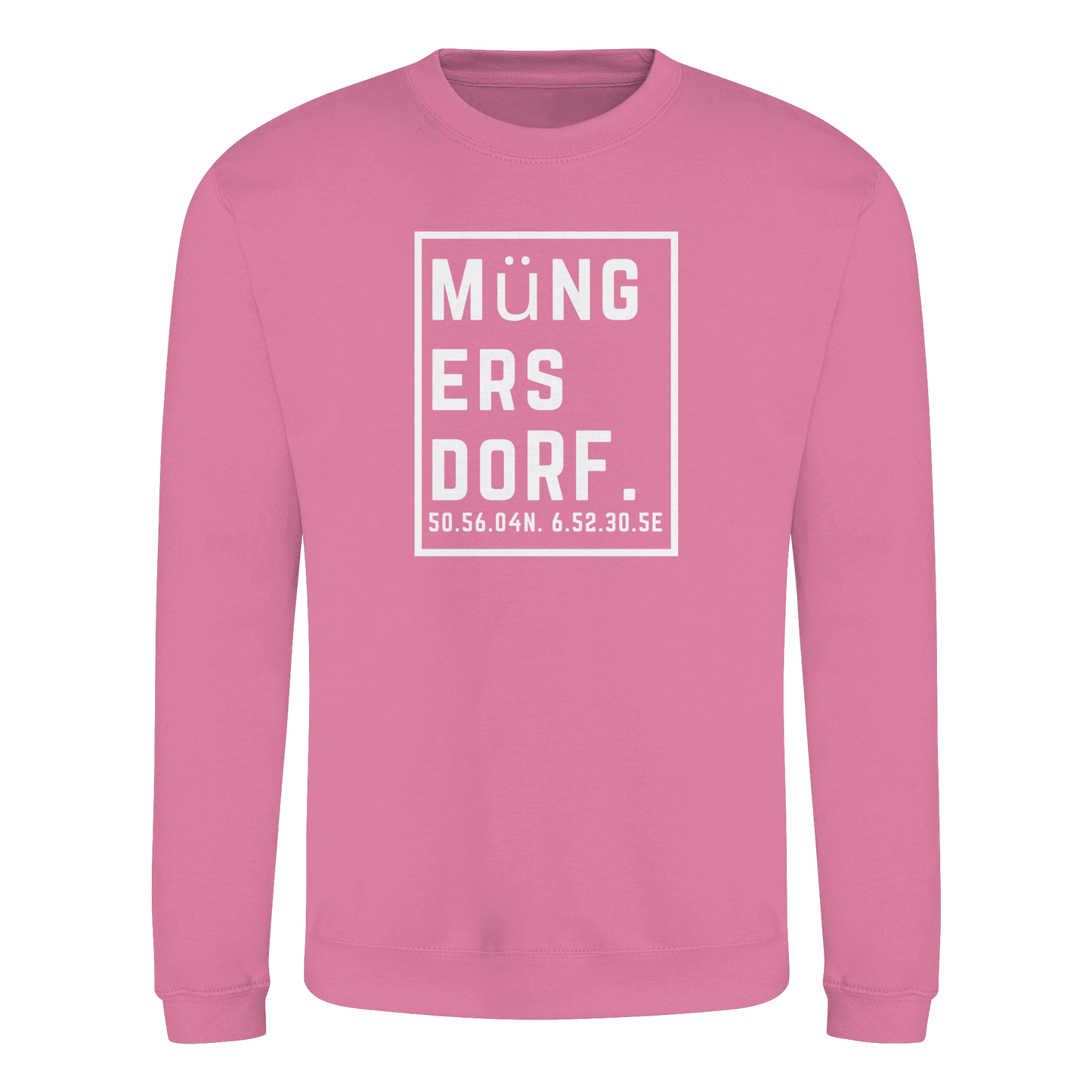 Müngersdorf Koordinaten (großer Druck auf der Brust) - Basic Sweatshirt