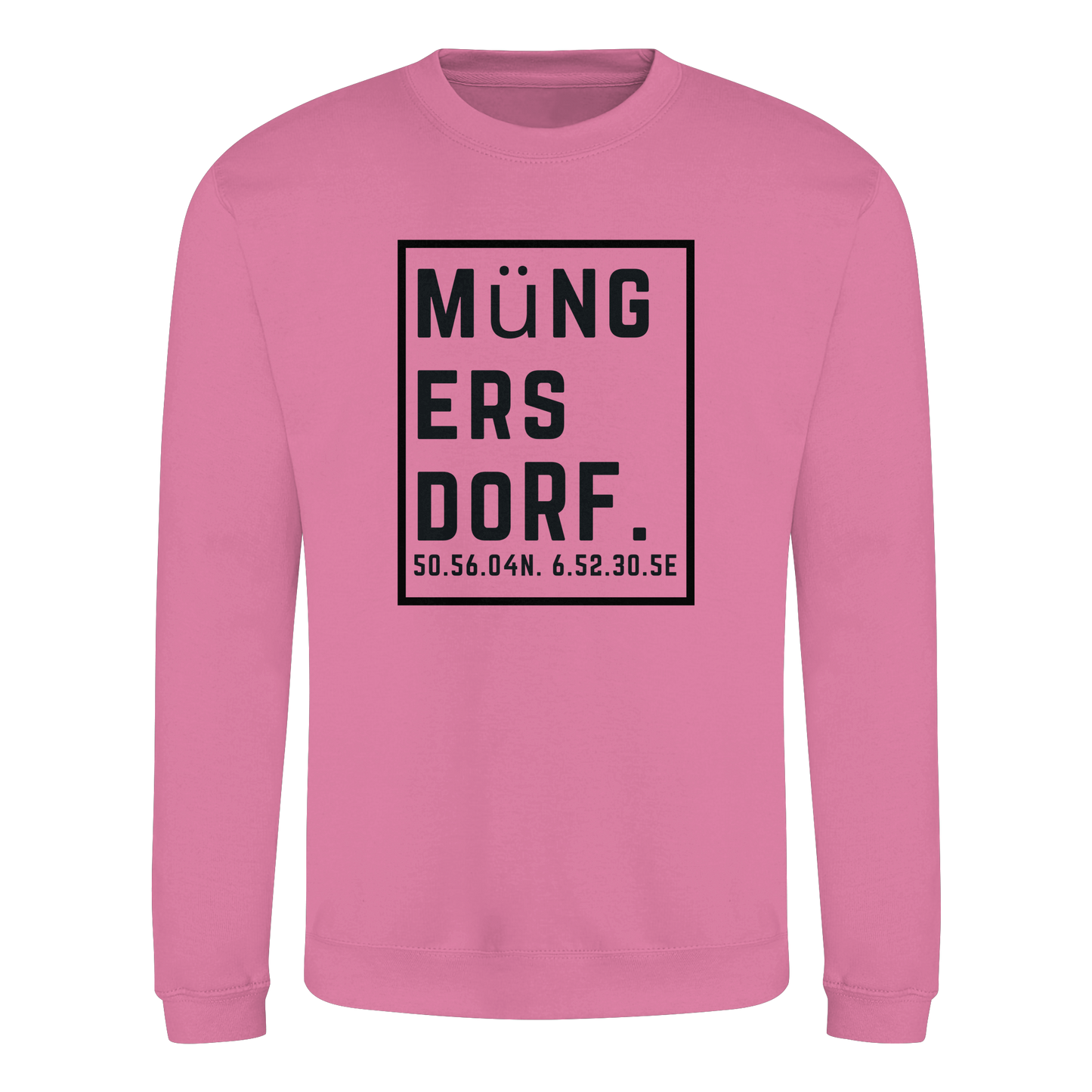 Müngersdorf Koordinaten (großer Druck auf der Brust) - Basic Sweatshirt