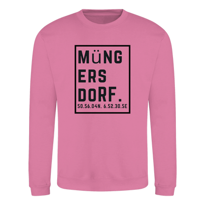 Müngersdorf Koordinaten (großer Druck auf der Brust) - Basic Sweatshirt