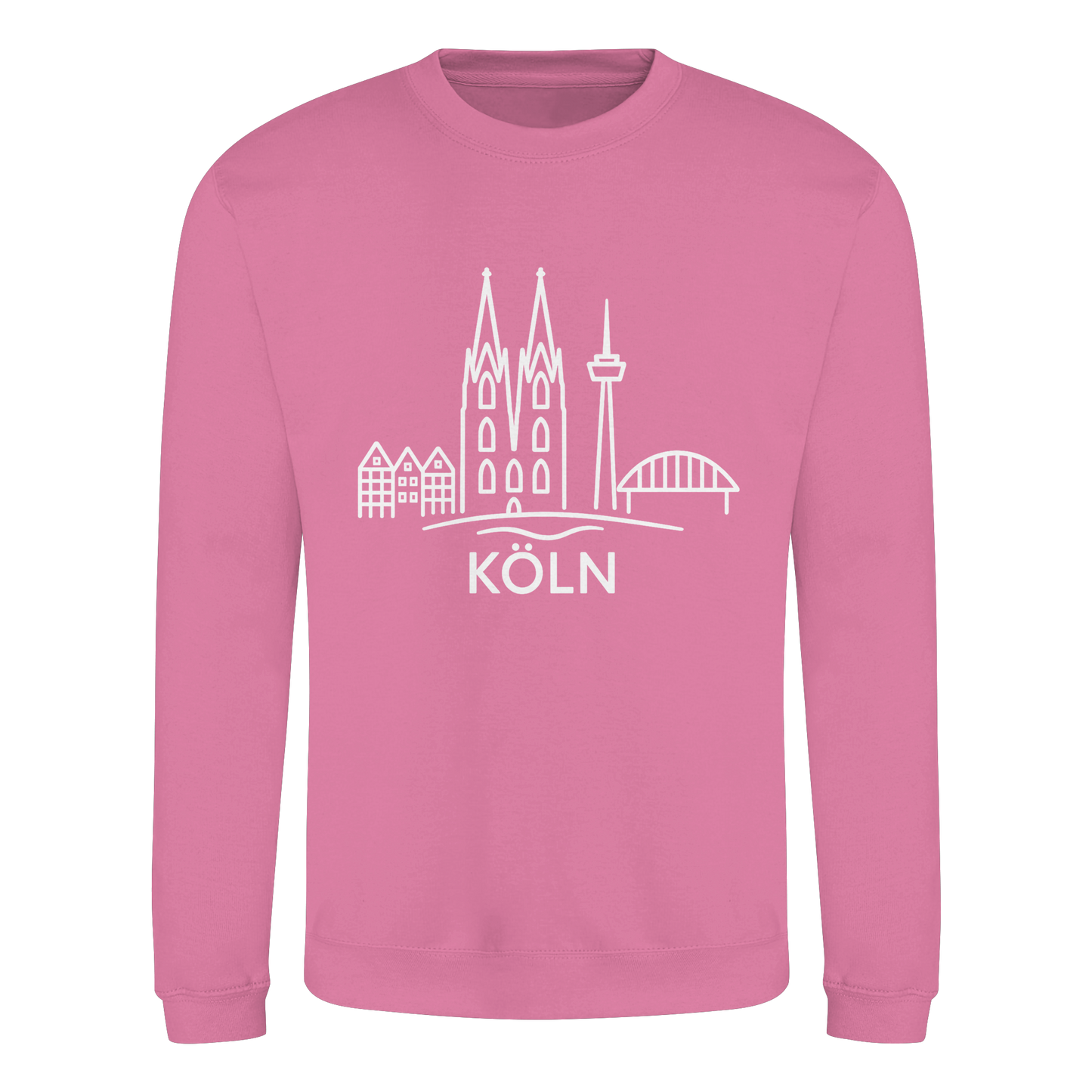 Köln Skyline (großer Druck auf der Brust) - Basic Sweatshirt