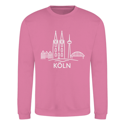 Köln Skyline (großer Druck auf der Brust) - Basic Sweatshirt