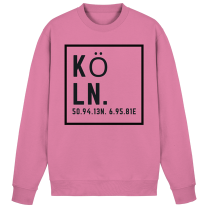 Köln Koordinaten (großer Druck auf der Brust) - Basic Sweatshirt