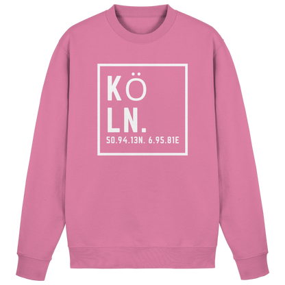Köln Koordinaten (großer Druck auf der Brust) - Basic Sweatshirt