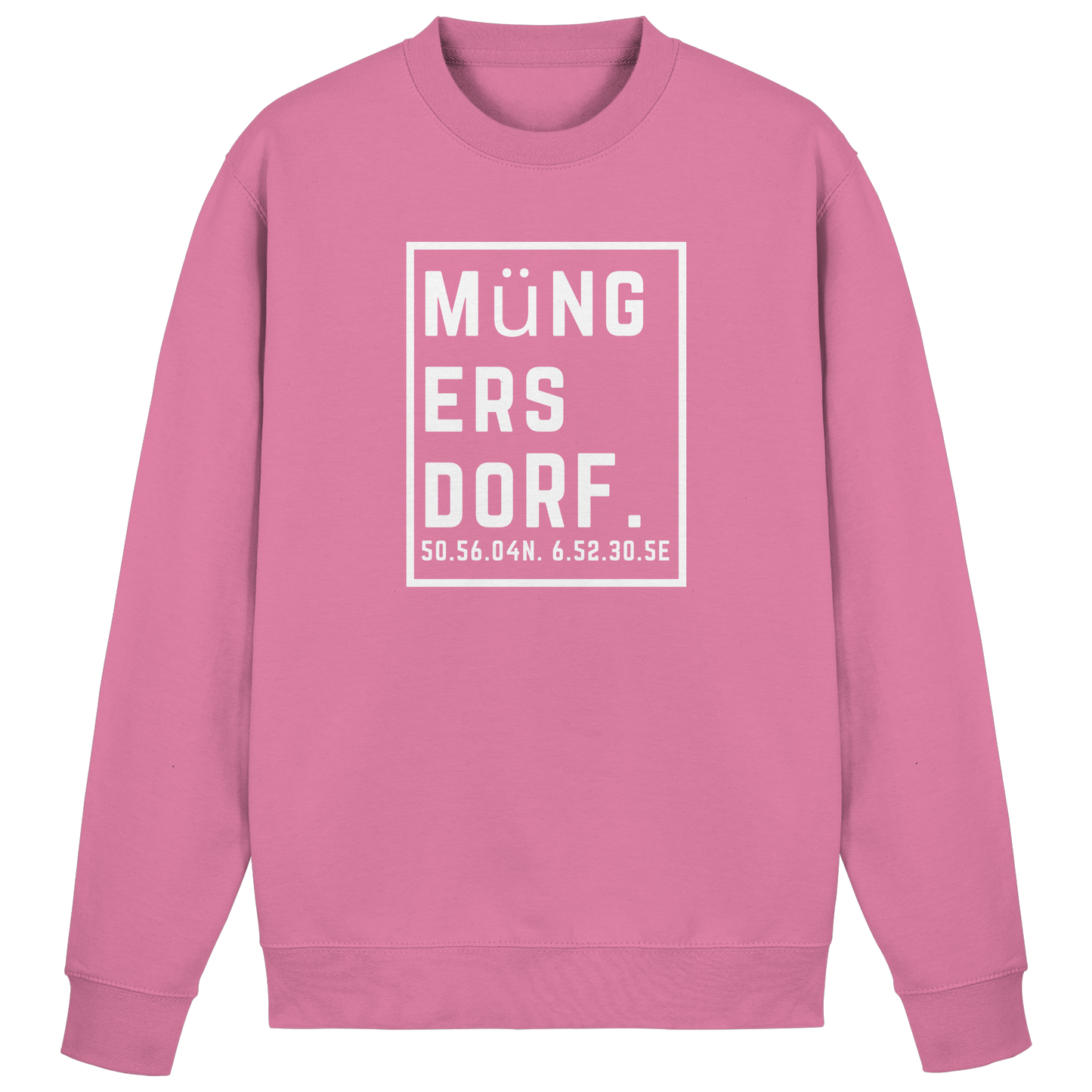Müngersdorf Koordinaten (großer Druck auf der Brust) - Basic Sweatshirt