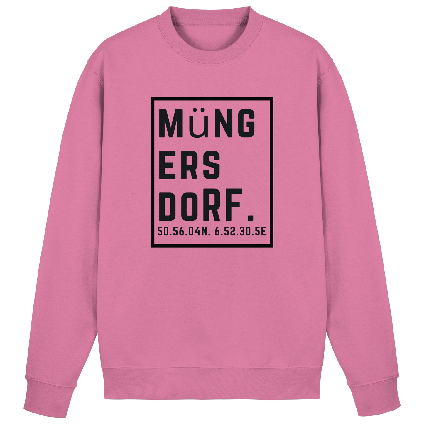 Müngersdorf Koordinaten (großer Druck auf der Brust) - Basic Sweatshirt