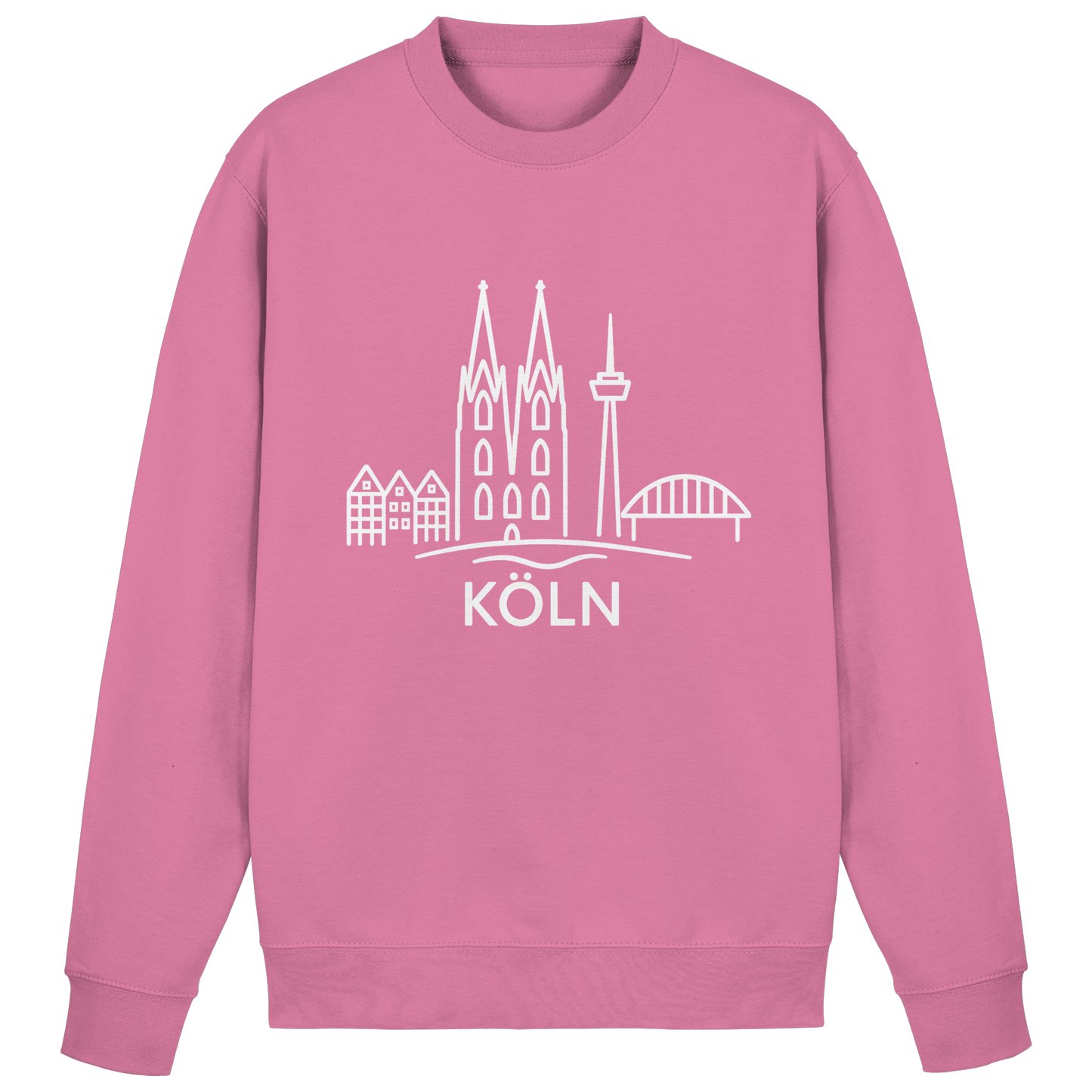 Köln Skyline (großer Druck auf der Brust) - Basic Sweatshirt