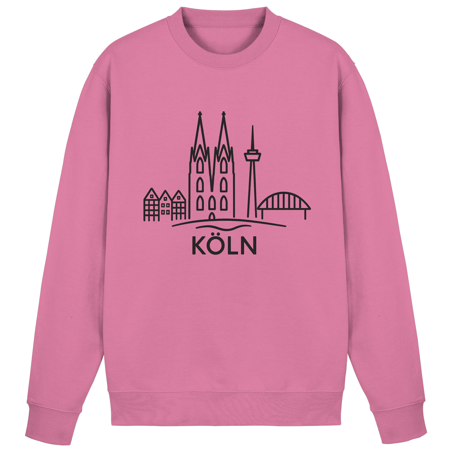 Köln Skyline (großer Druck auf der Brust) - Basic Sweatshirt