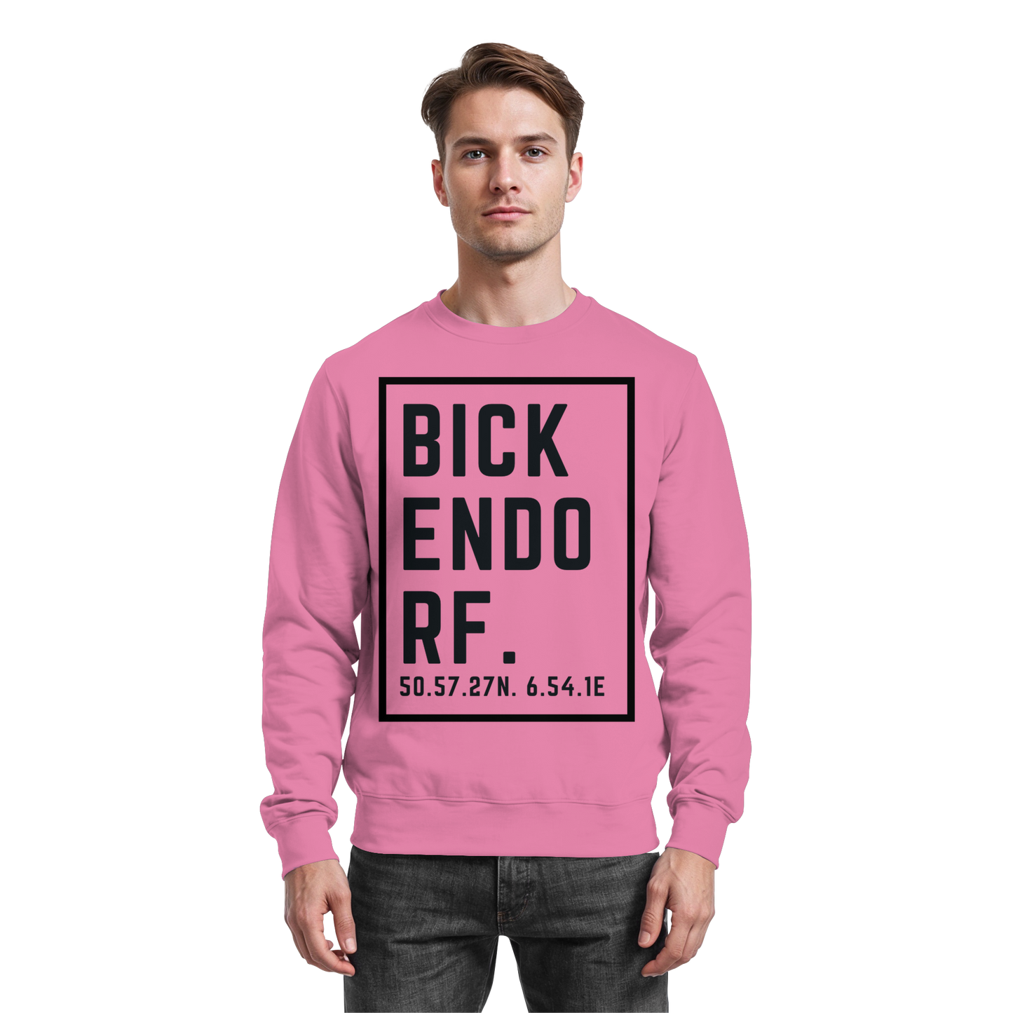Bickendorf Koordinaten (großer Druck auf der Brust) - Basic Sweatshirt
