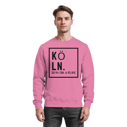Köln Koordinaten (großer Druck auf der Brust) - Basic Sweatshirt
