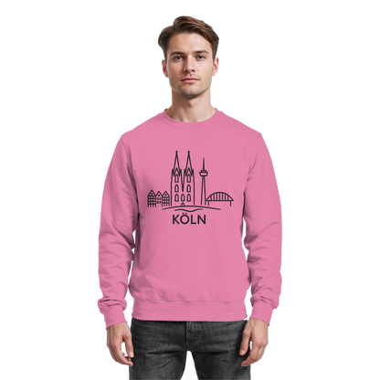 Köln Skyline (großer Druck auf der Brust) - Basic Sweatshirt
