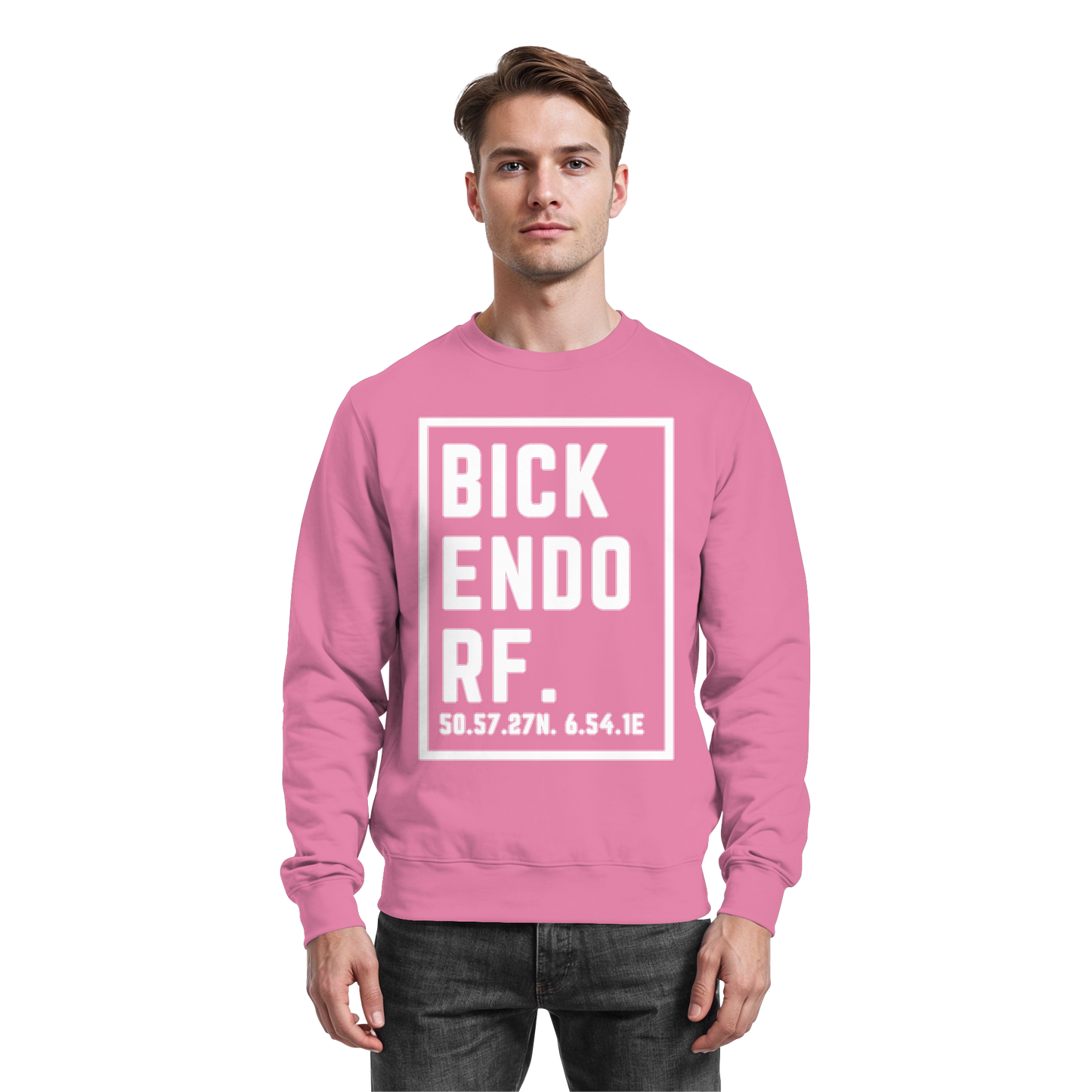 Bickendorf Koordinaten (großer Druck auf der Brust) - Basic Sweatshirt