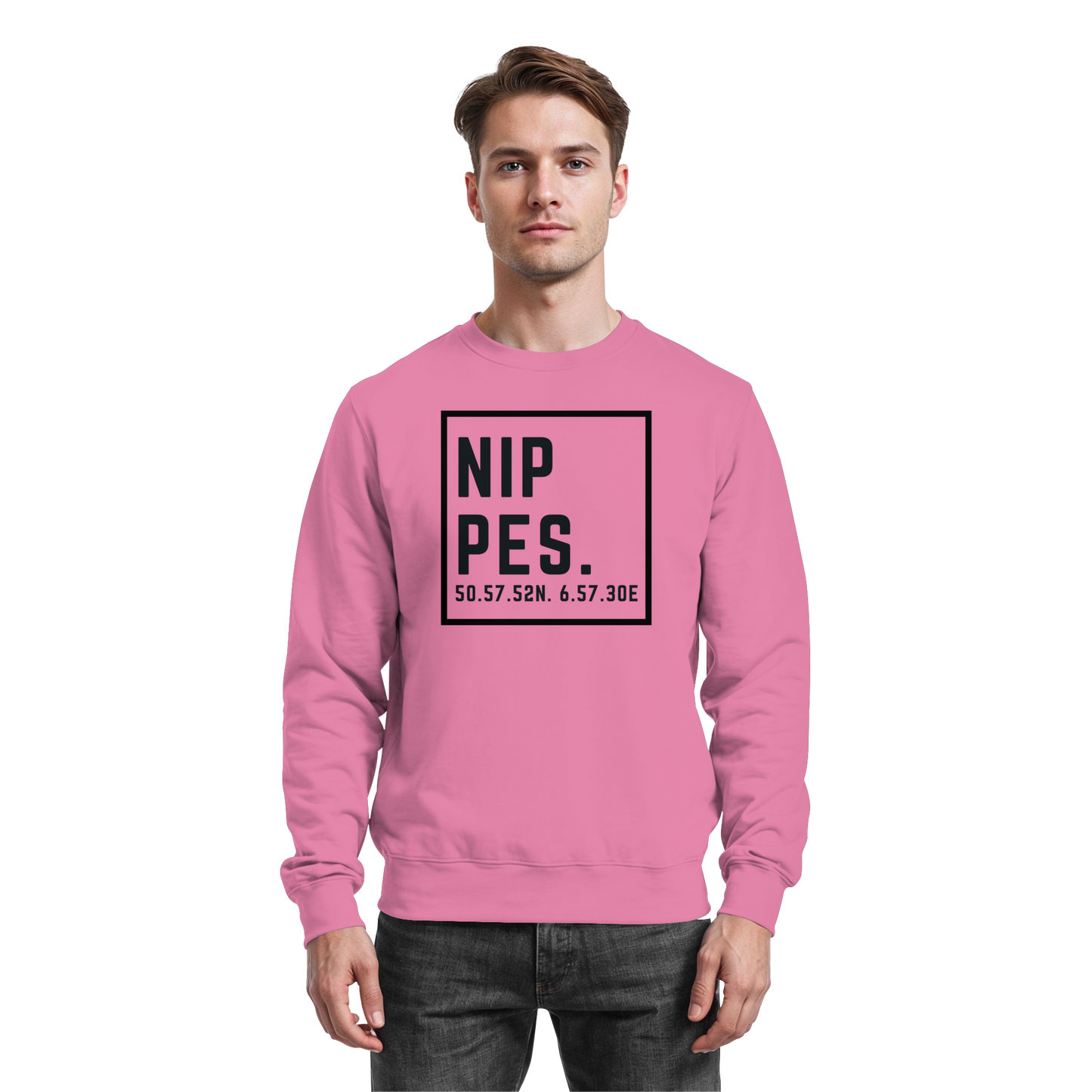 Nippes Koordinaten (großer Druck auf der Brust) - Basic Sweatshirt