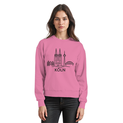 Köln Skyline (großer Druck auf der Brust) - Basic Sweatshirt