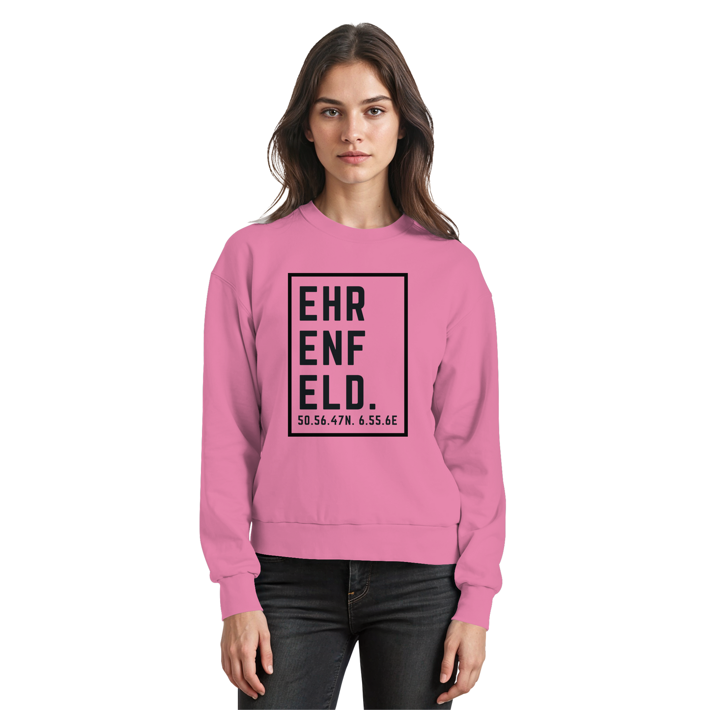 Ehrenfeld Koordinaten (großer Druck auf der Brust) - Basic Sweatshirt