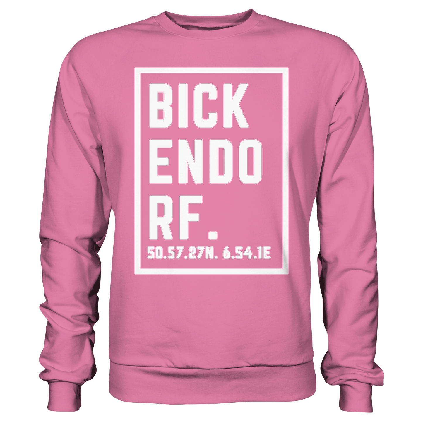 Bickendorf Koordinaten (großer Druck auf der Brust) - Basic Sweatshirt