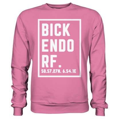 Bickendorf Koordinaten (großer Druck auf der Brust) - Basic Sweatshirt