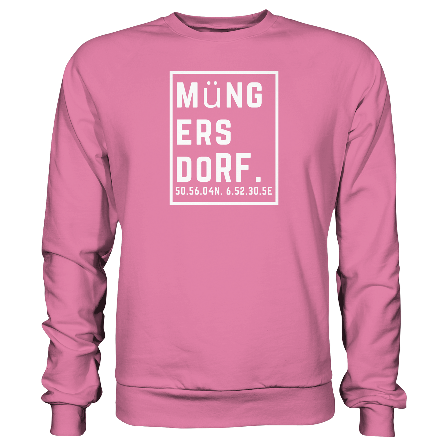 Müngersdorf Koordinaten (großer Druck auf der Brust) - Basic Sweatshirt