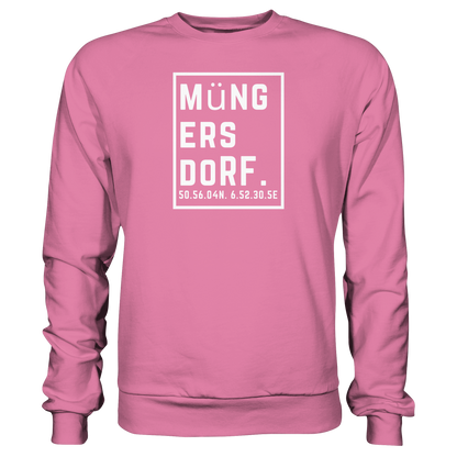Müngersdorf Koordinaten (großer Druck auf der Brust) - Basic Sweatshirt