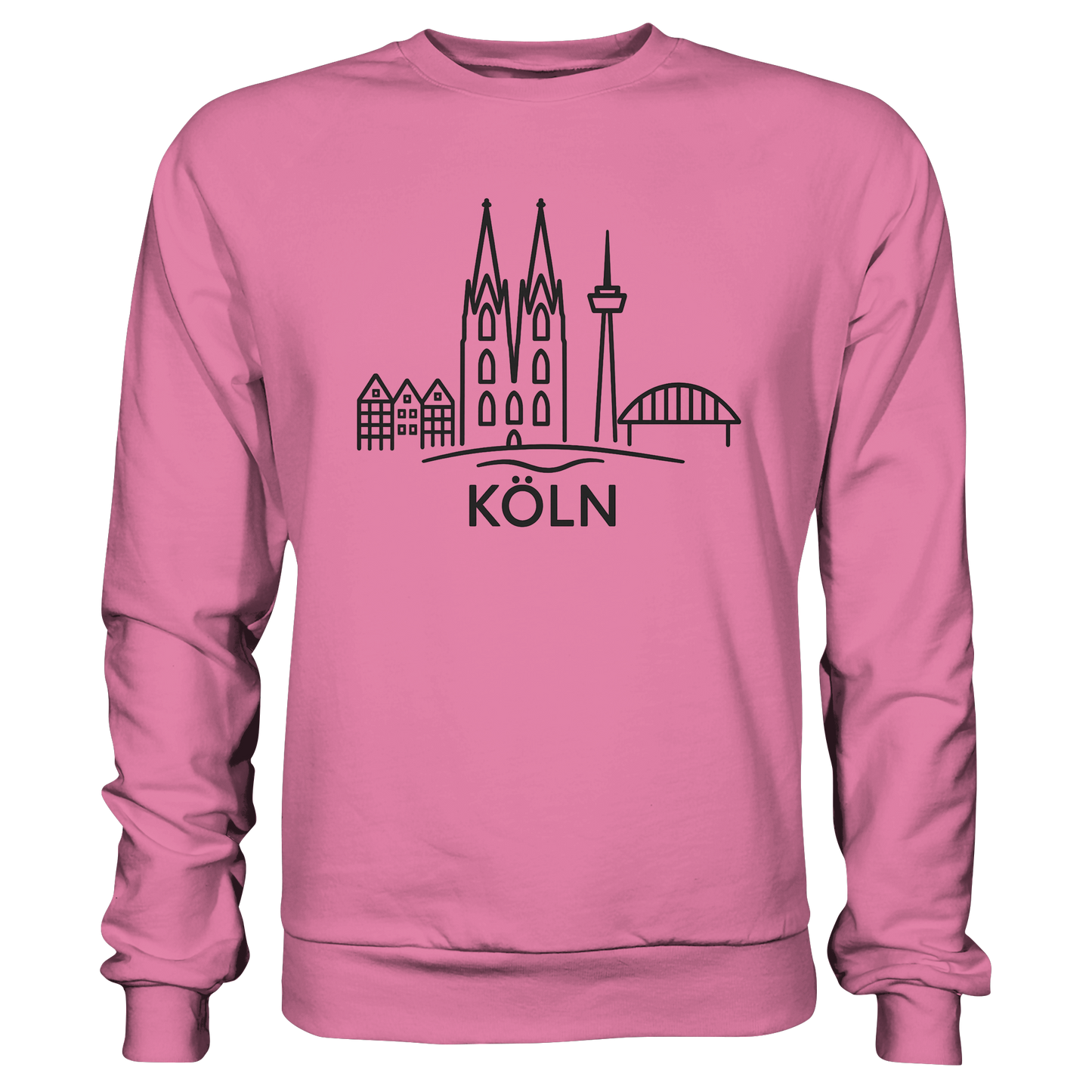 Köln Skyline (großer Druck auf der Brust) - Basic Sweatshirt