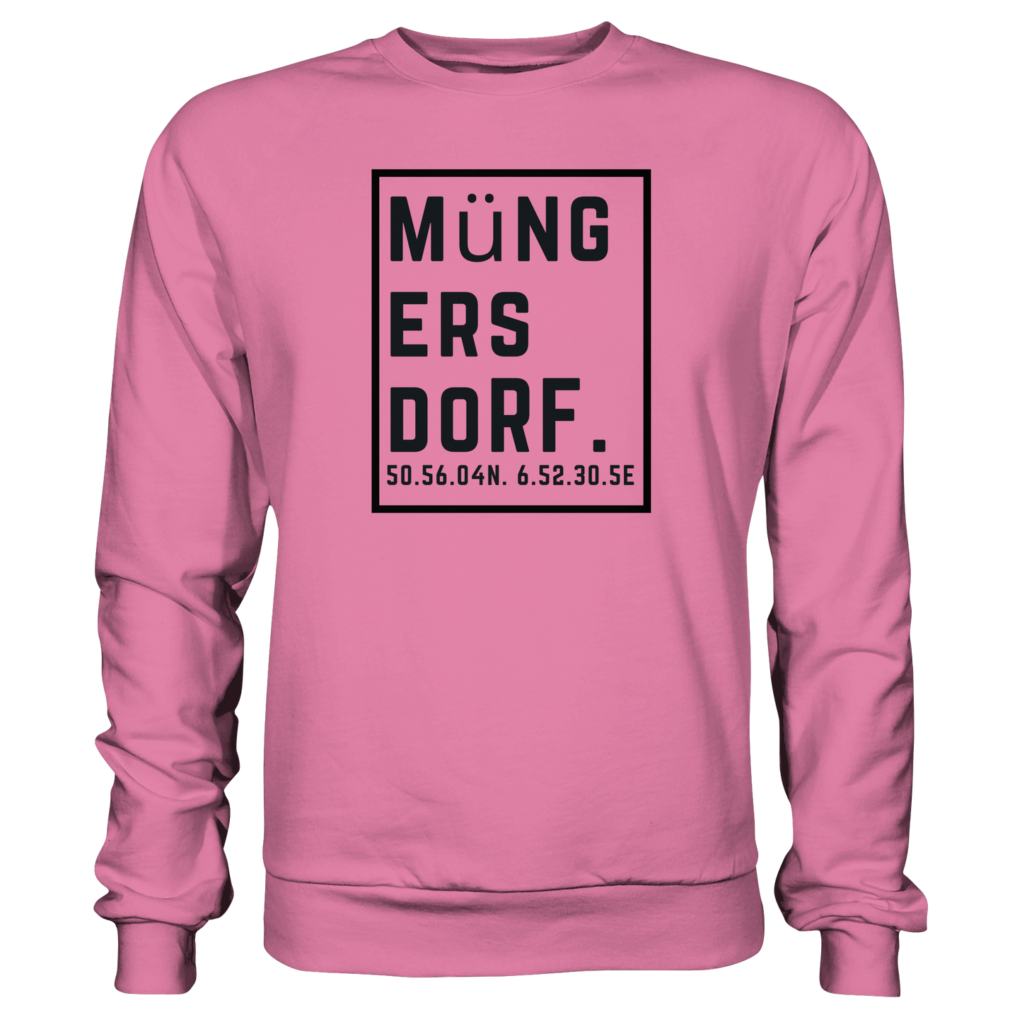 Müngersdorf Koordinaten (großer Druck auf der Brust) - Basic Sweatshirt