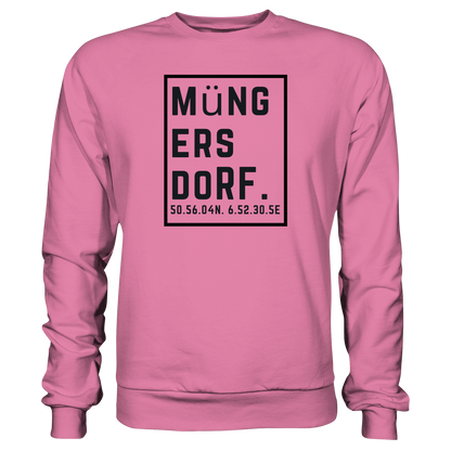 Müngersdorf Koordinaten (großer Druck auf der Brust) - Basic Sweatshirt