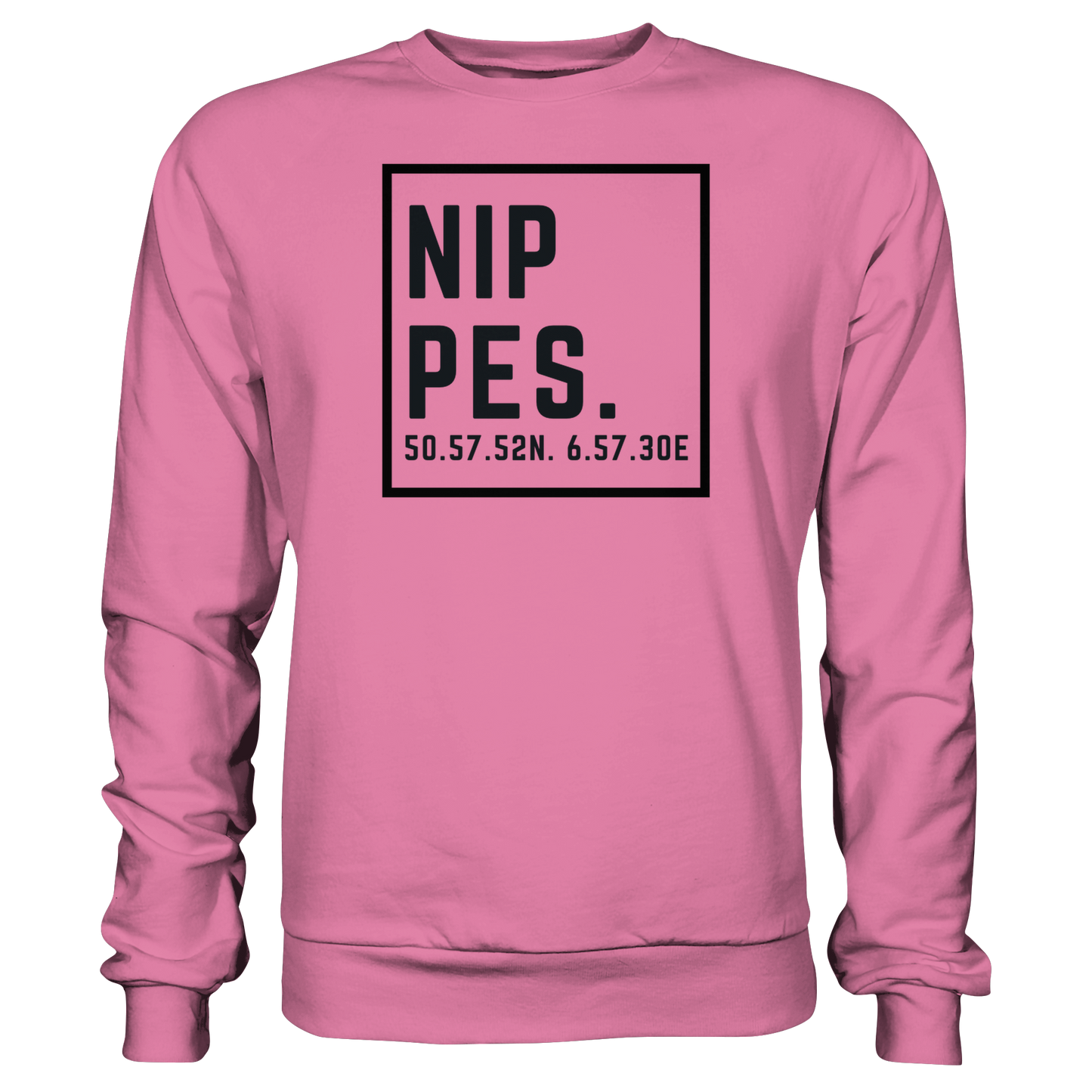 Nippes Koordinaten (großer Druck auf der Brust) - Basic Sweatshirt