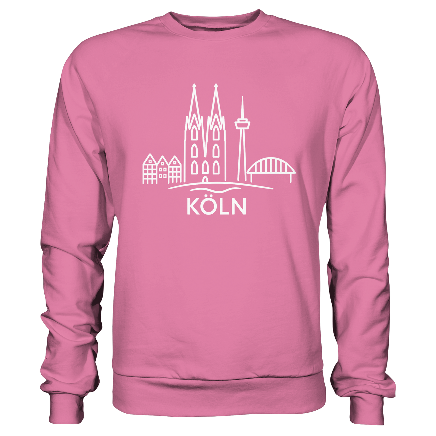 Köln Skyline (großer Druck auf der Brust) - Basic Sweatshirt