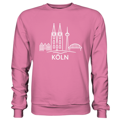 Köln Skyline (großer Druck auf der Brust) - Basic Sweatshirt