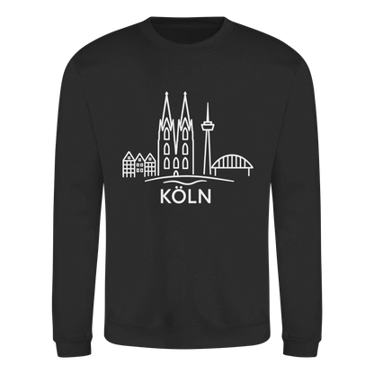 Köln Skyline (großer Druck auf der Brust) - Basic Sweatshirt