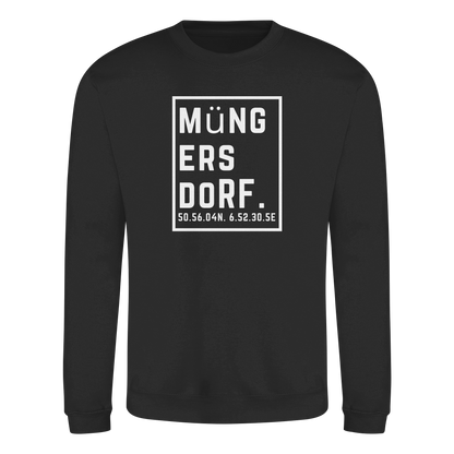 Müngersdorf Koordinaten (großer Druck auf der Brust) - Basic Sweatshirt