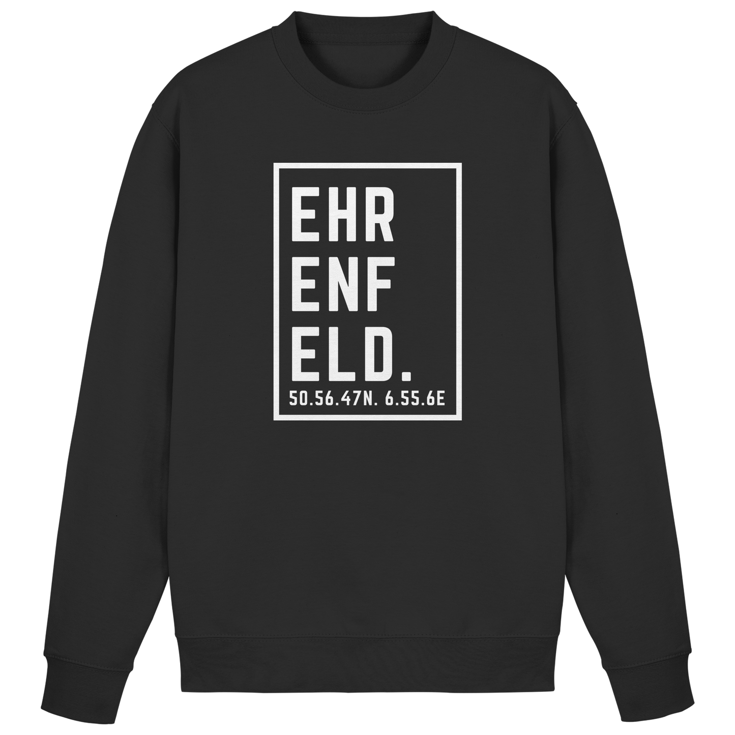 Ehrenfeld Koordinaten (großer Druck auf der Brust) - Basic Sweatshirt