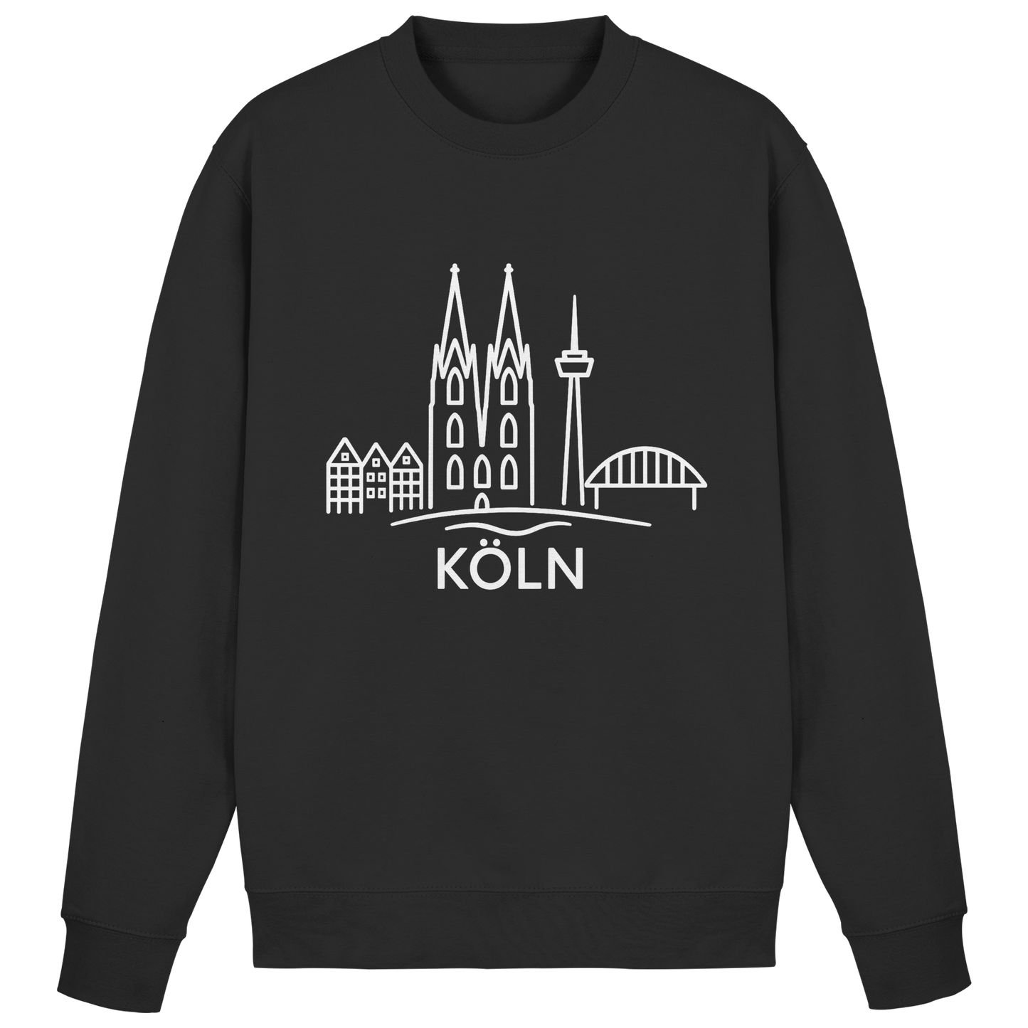 Köln Skyline (großer Druck auf der Brust) - Basic Sweatshirt