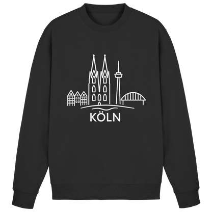 Köln Skyline (großer Druck auf der Brust) - Basic Sweatshirt