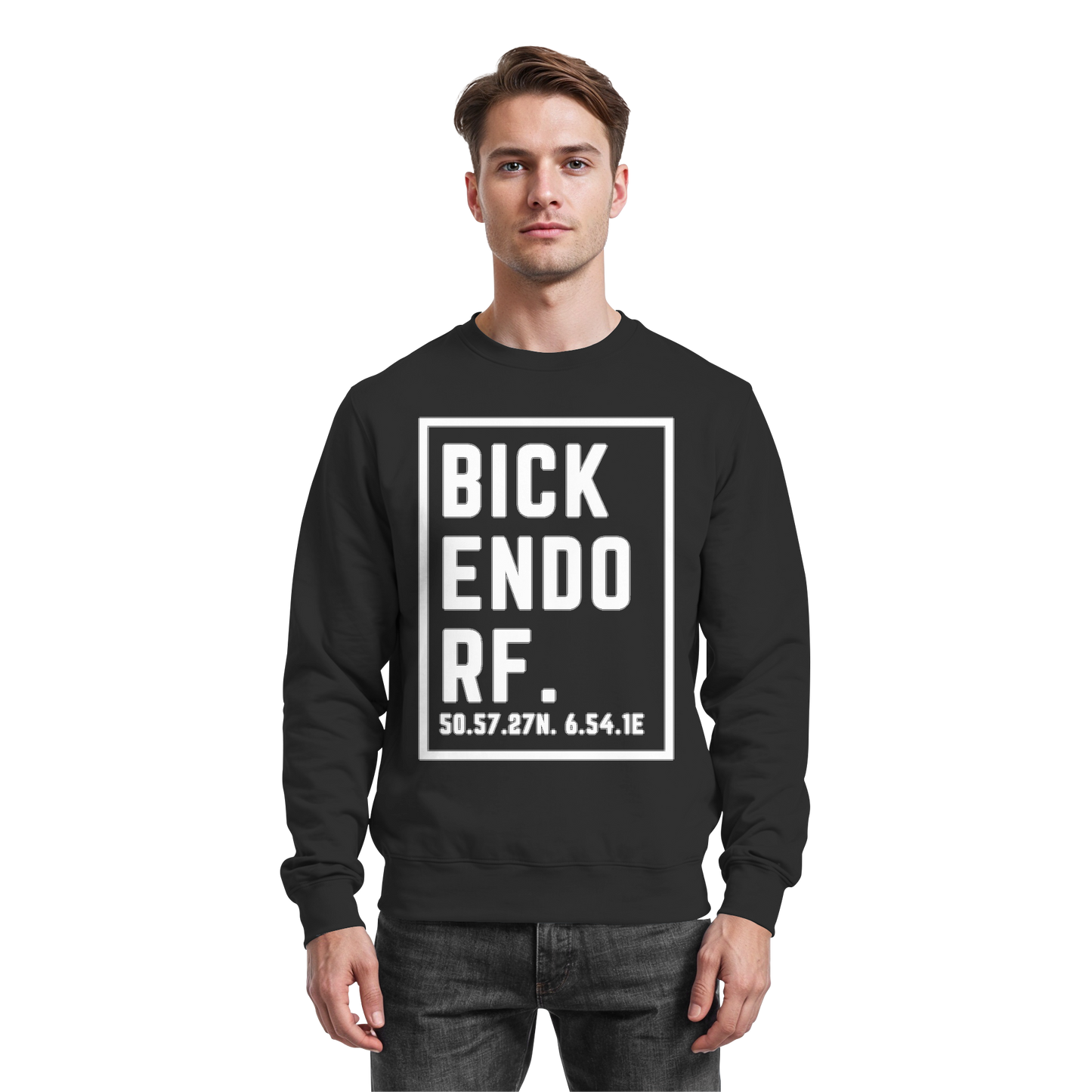 Bickendorf Koordinaten (großer Druck auf der Brust) - Basic Sweatshirt