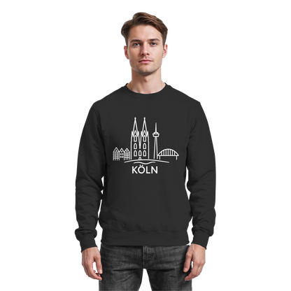 Köln Skyline (großer Druck auf der Brust) - Basic Sweatshirt