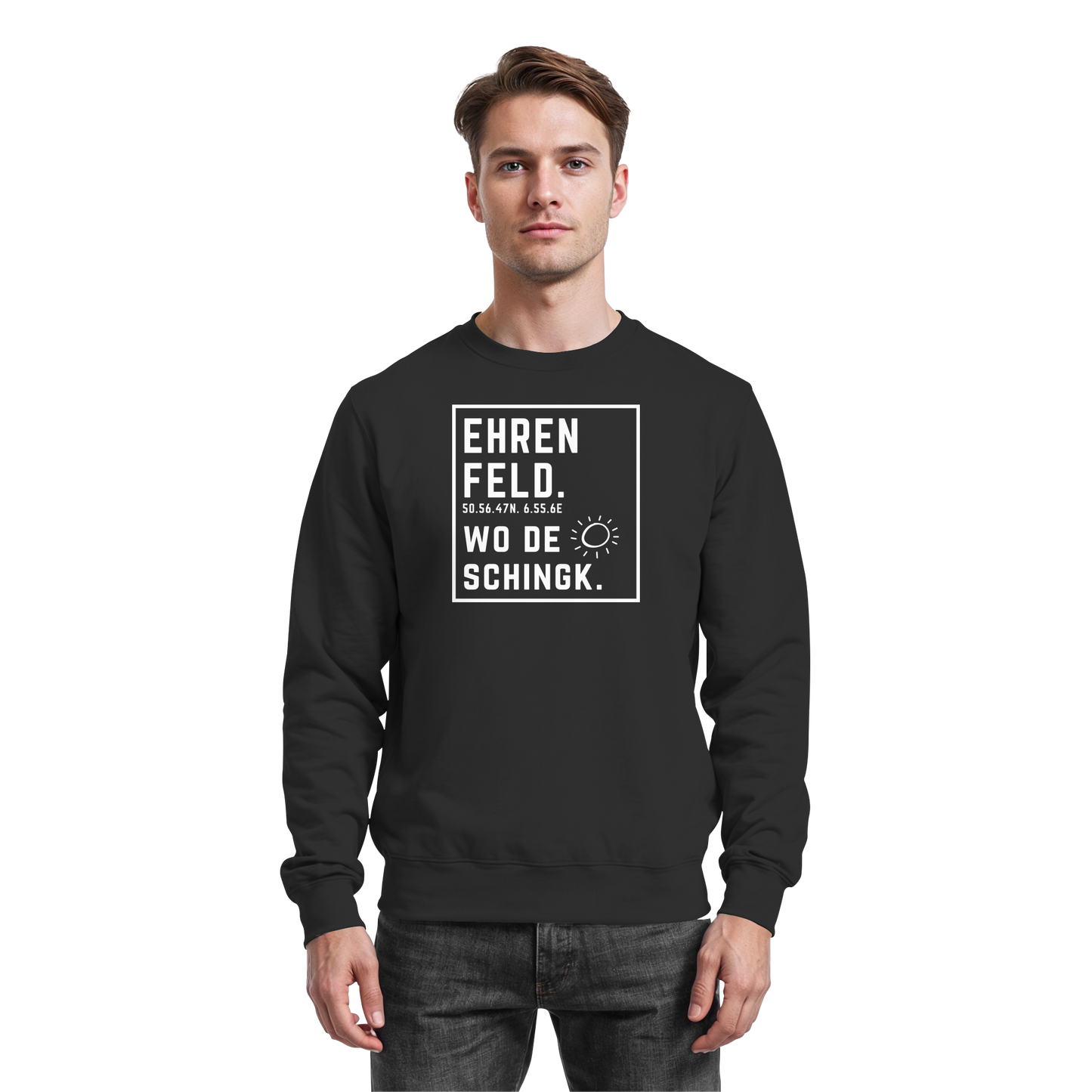 Wo de Sonn schingk - Ehrenfeld Druck - Basic Sweatshirt