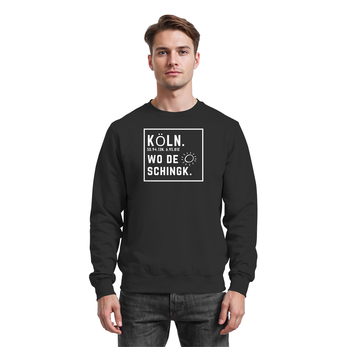 Wo de Sonn schingk - Köln Druck - Basic Sweatshirt