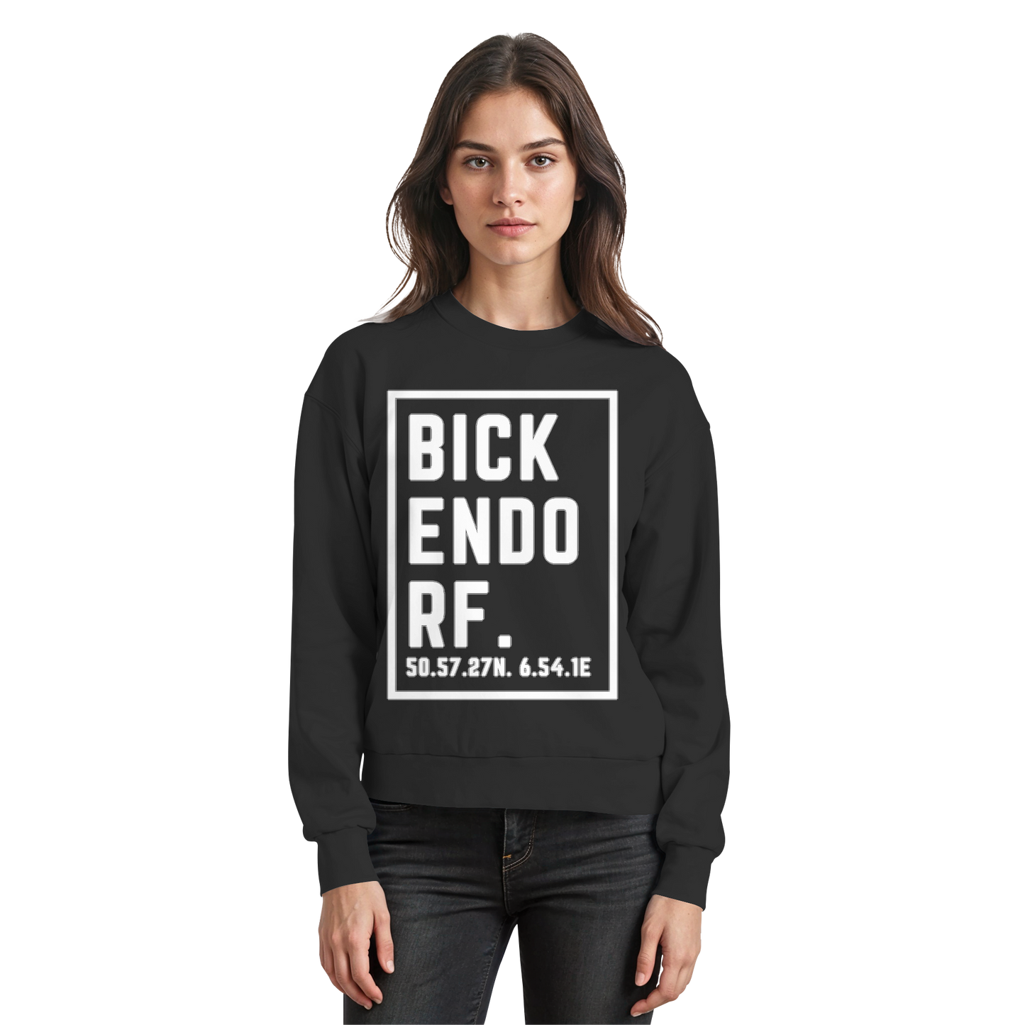 Bickendorf Koordinaten (großer Druck auf der Brust) - Basic Sweatshirt