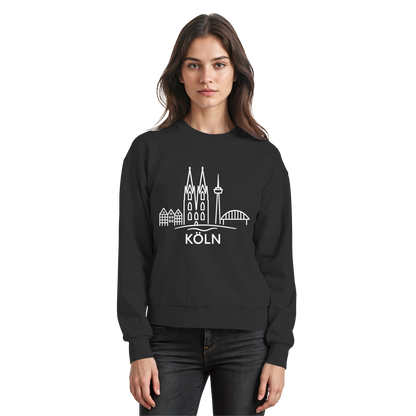 Köln Skyline (großer Druck auf der Brust) - Basic Sweatshirt