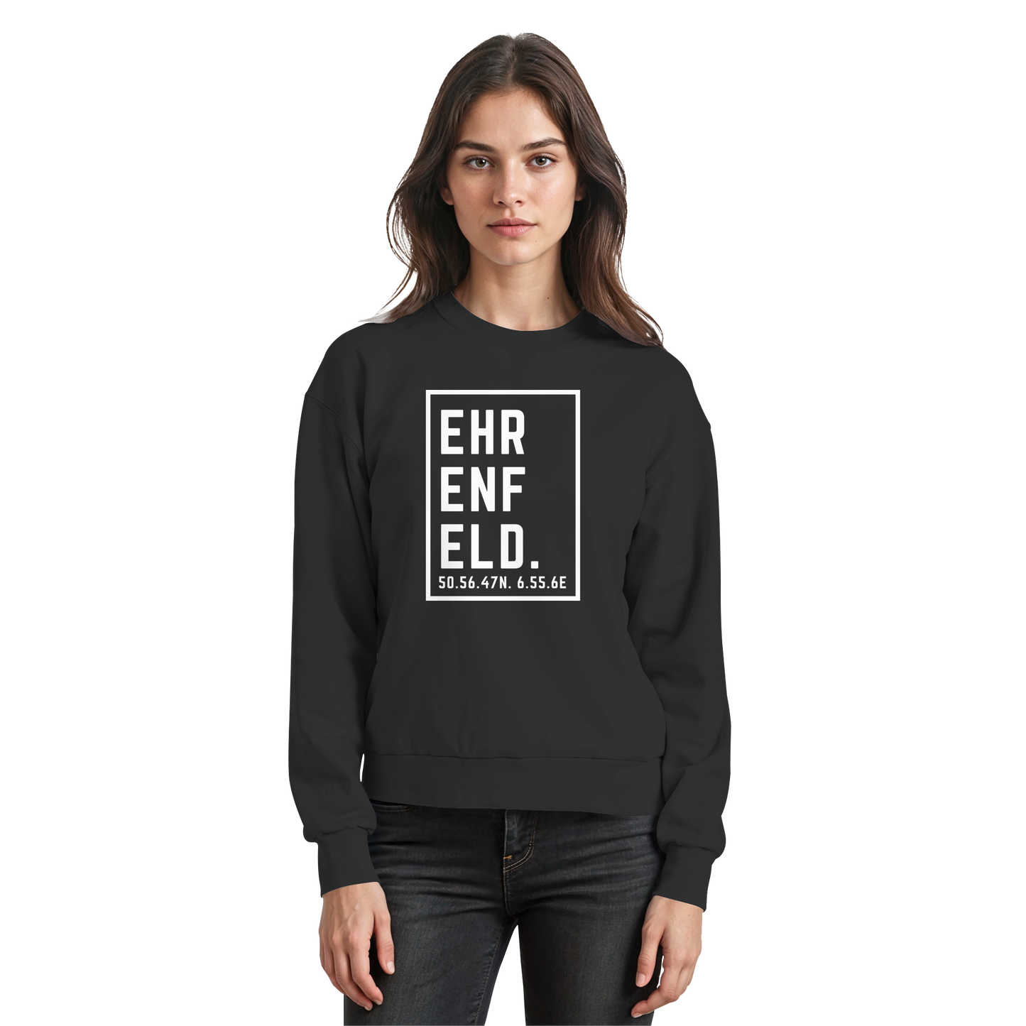 Ehrenfeld Koordinaten (großer Druck auf der Brust) - Basic Sweatshirt