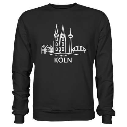 Köln Skyline (großer Druck auf der Brust) - Basic Sweatshirt