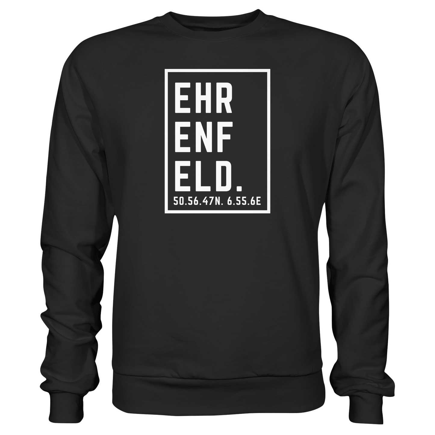 Ehrenfeld Koordinaten (großer Druck auf der Brust) - Basic Sweatshirt