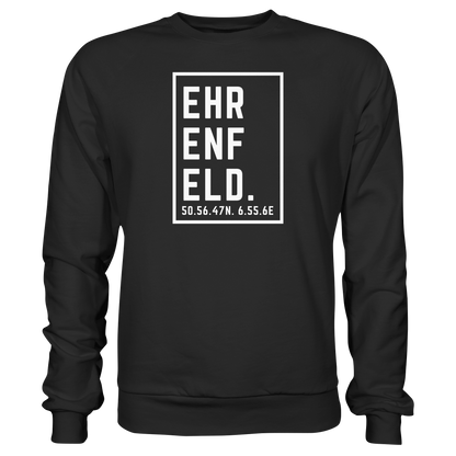Ehrenfeld Koordinaten (großer Druck auf der Brust) - Basic Sweatshirt