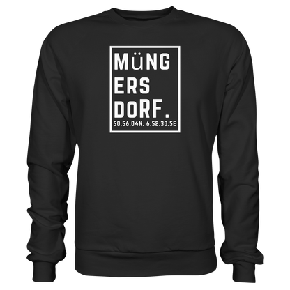 Müngersdorf Koordinaten (großer Druck auf der Brust) - Basic Sweatshirt